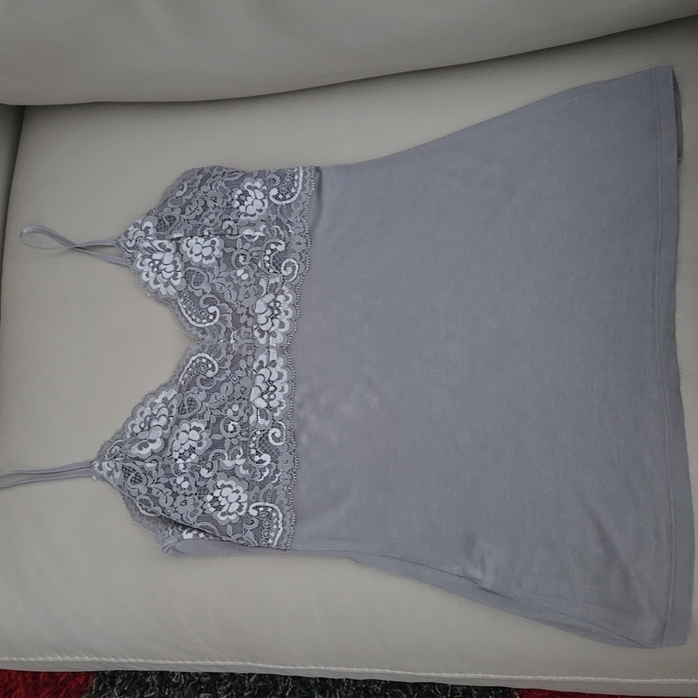 Express Soft Chic Gray Lace Cami